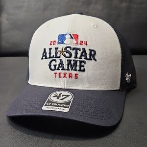 47 Brand Texas All-Star Trucker Hat - White and Navy